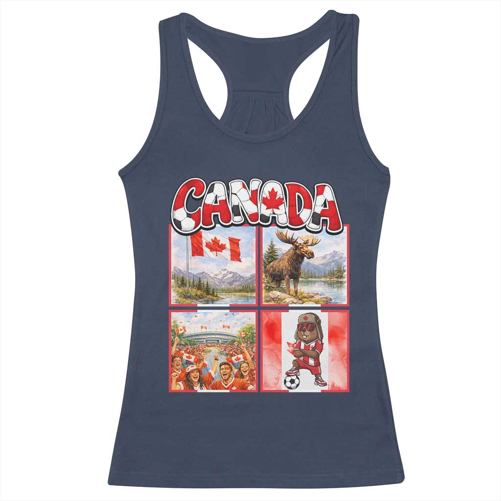 Proud Canada National Soccer Fan 2026 Gift Racerback Tank Top
