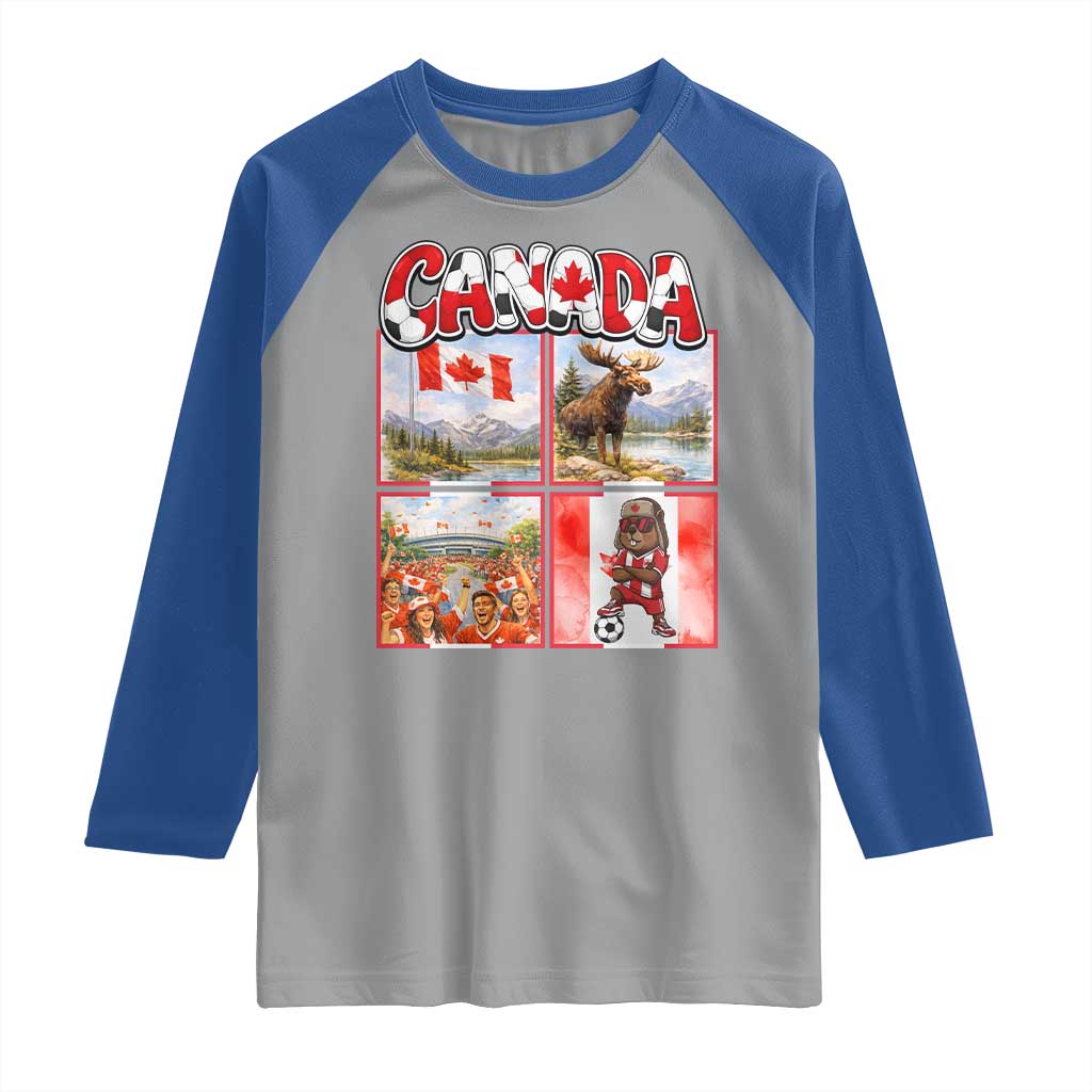 Proud Canada National Soccer Fan 2026 Gift Raglan Shirt