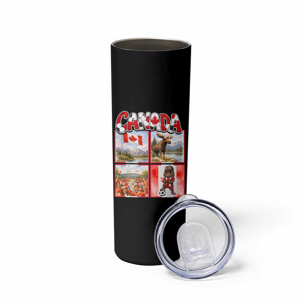 Proud Canada National Soccer Fan 2026 Gift Skinny Tumbler