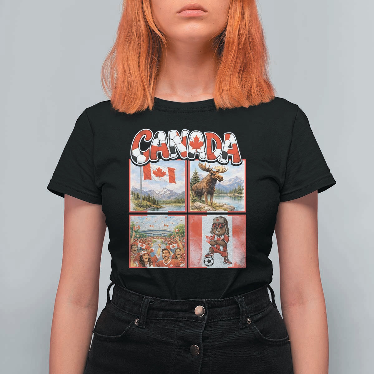 Proud Canada National Soccer Fan 2026 Gift T Shirt For Women