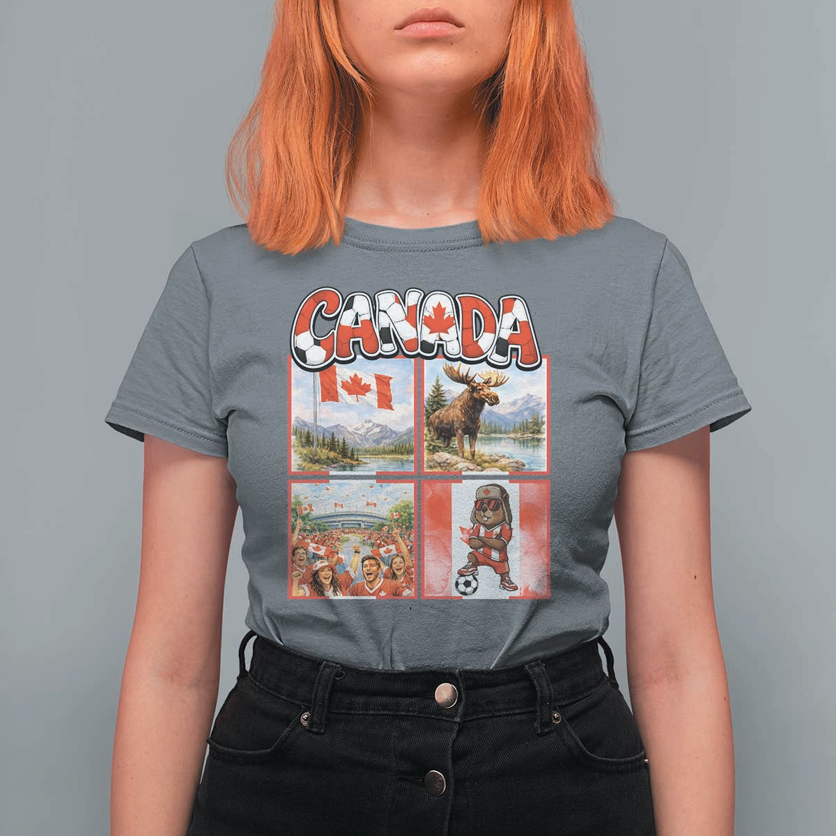 Proud Canada National Soccer Fan 2026 Gift T Shirt For Women