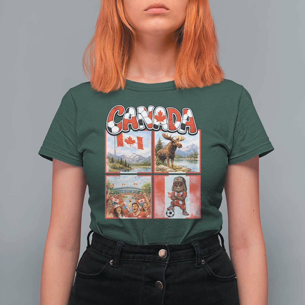 Proud Canada National Soccer Fan 2026 Gift T Shirt For Women