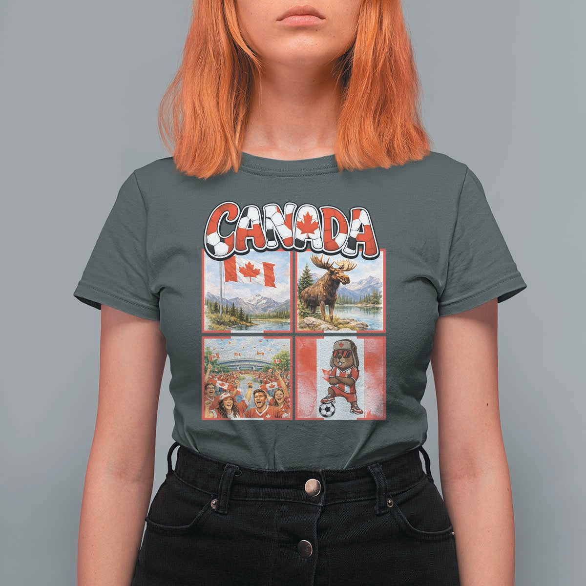 Proud Canada National Soccer Fan 2026 Gift T Shirt For Women