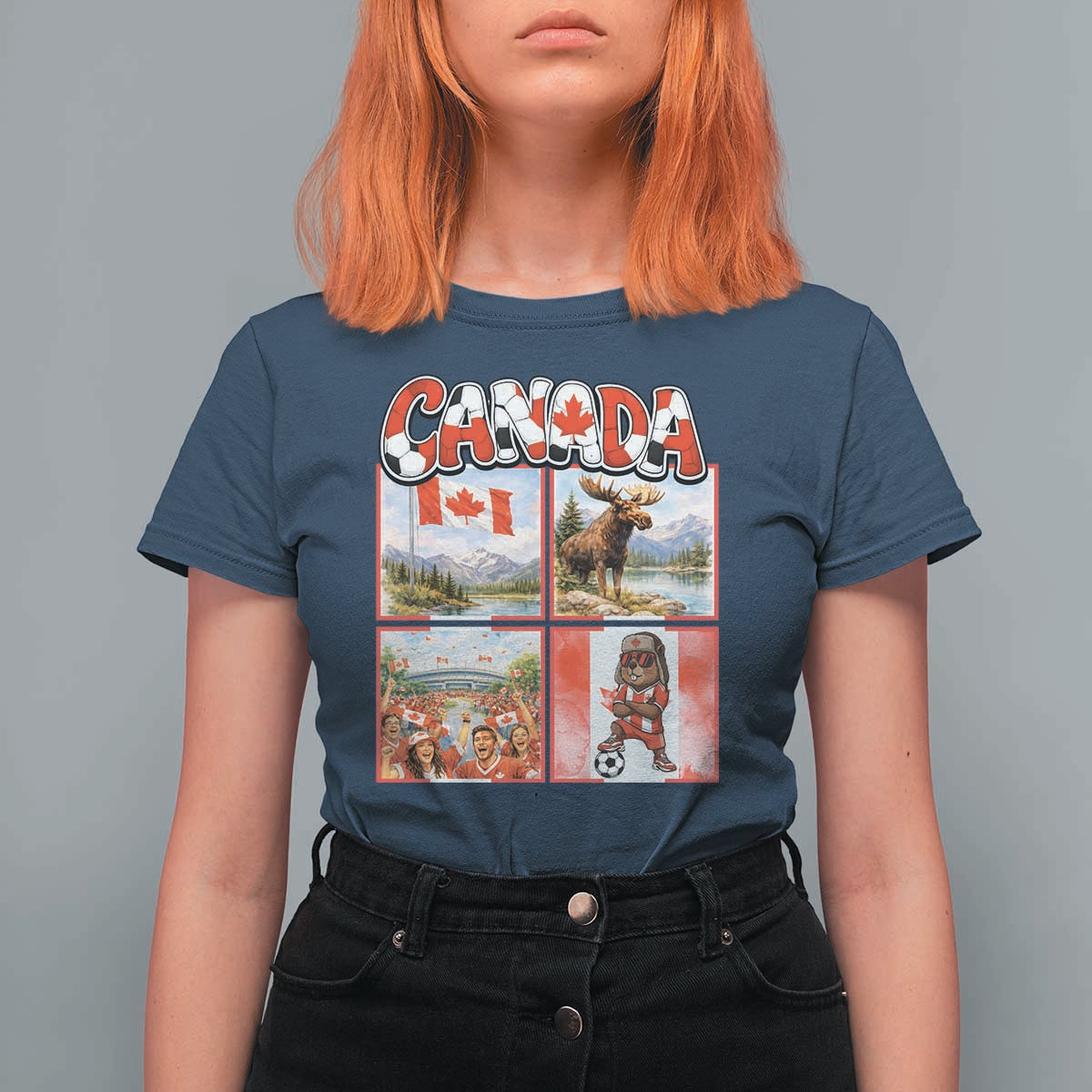 Proud Canada National Soccer Fan 2026 Gift T Shirt For Women