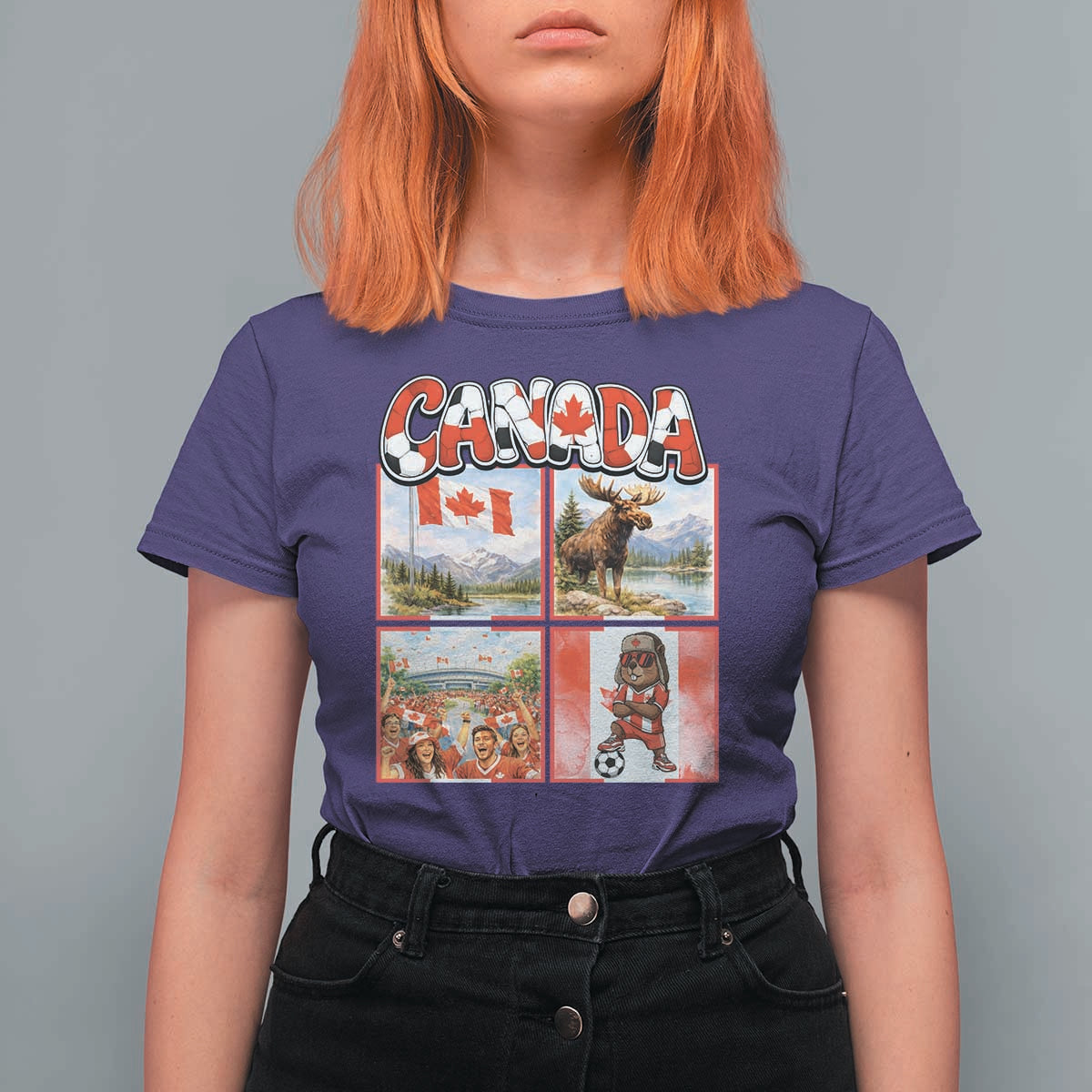 Proud Canada National Soccer Fan 2026 Gift T Shirt For Women