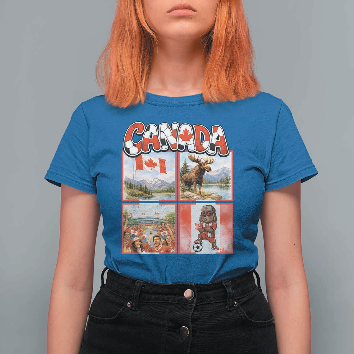 Proud Canada National Soccer Fan 2026 Gift T Shirt For Women