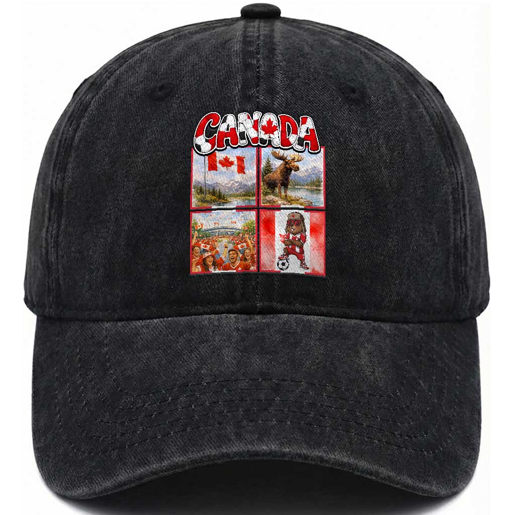 Proud Canada National Soccer Fan 2026 Gift Washed Cotton Baseball Cap