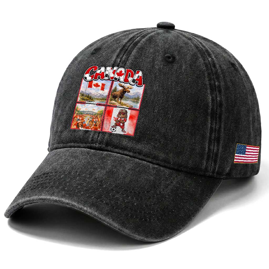 Proud Canada National Soccer Fan 2026 Gift Washed Cotton Baseball Cap