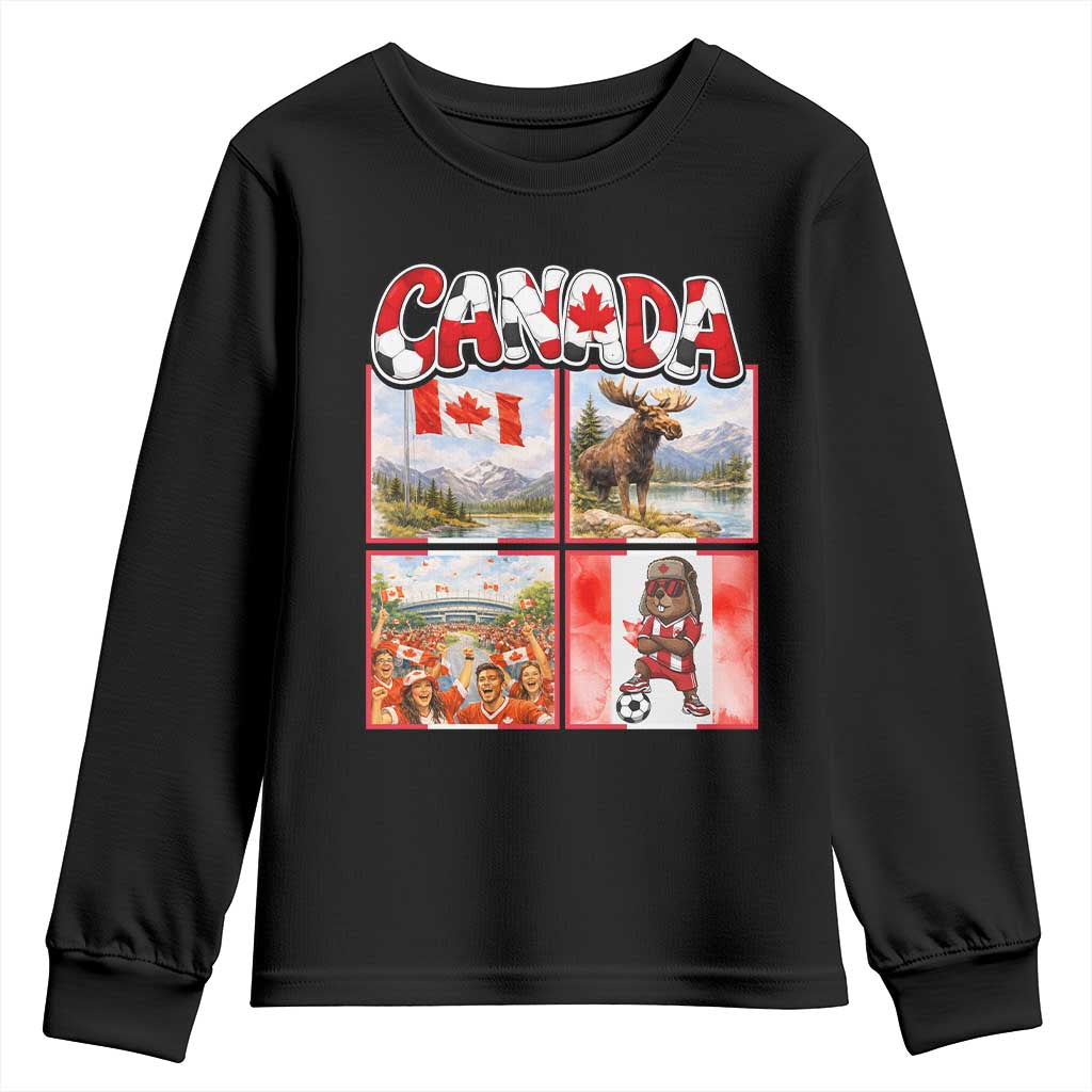 Proud Canada National Soccer Fan 2026 Gift Youth Sweatshirt