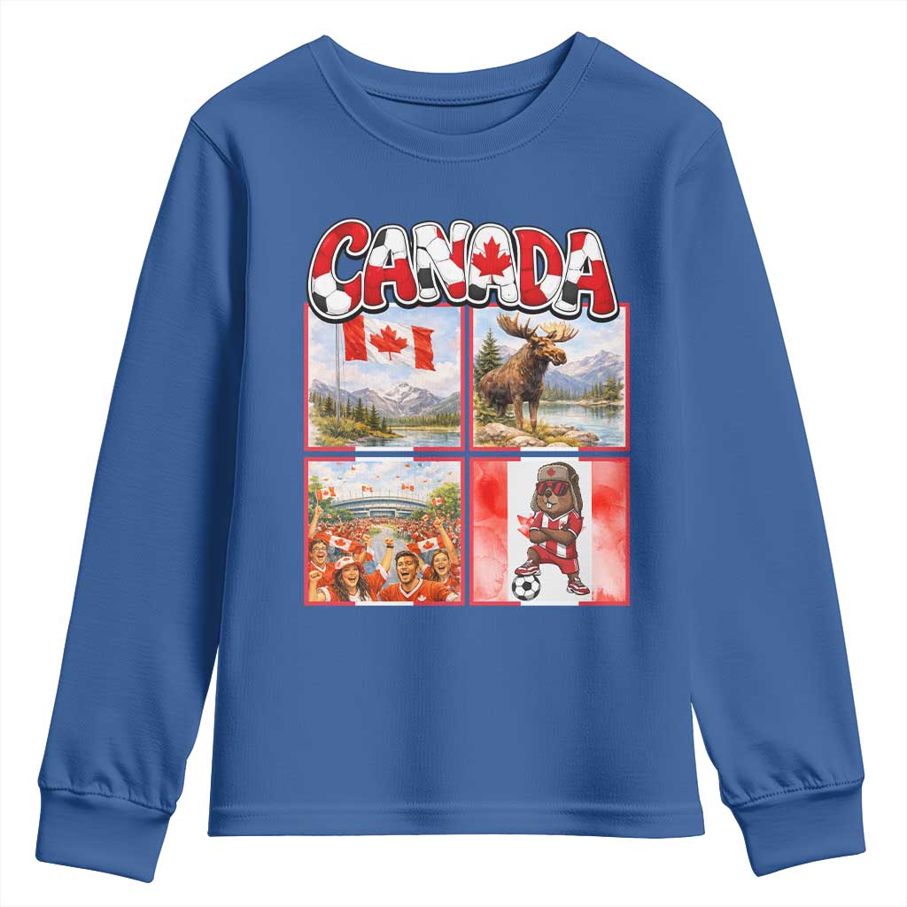 Proud Canada National Soccer Fan 2026 Gift Youth Sweatshirt