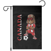 Proud Canada Soccer Beaver Garden Flag Funny Football Fan Gift