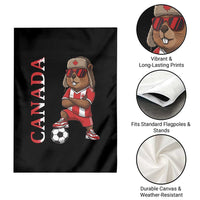 Proud Canada Soccer Beaver Garden Flag Funny Football Fan Gift