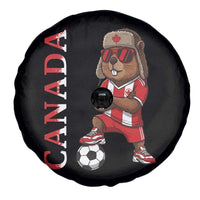 Proud Canada Soccer Beaver Spare Tire Cover Funny Football Fan Gift