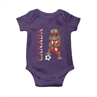 Proud Canada Soccer Beaver Baby Onesie Funny Football Fan Gift