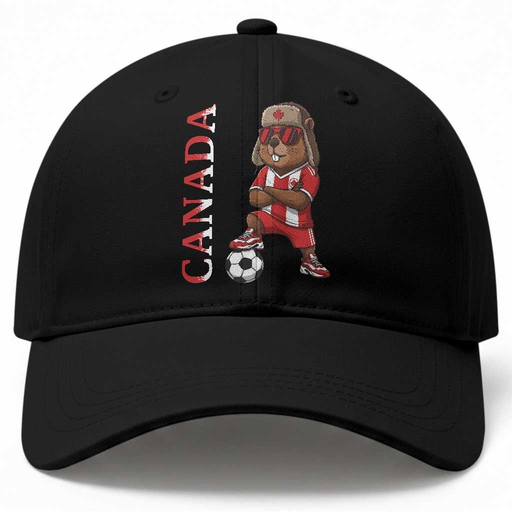 Proud Canada Soccer Beaver Baseball Cap Funny Football Fan Gift