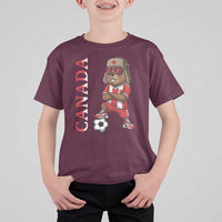Proud Canada Soccer Beaver T Shirt For Kid Funny Football Fan Gift