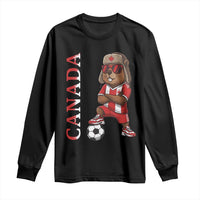 Proud Canada Soccer Beaver Long Sleeve Shirt Funny Football Fan Gift