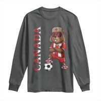 Proud Canada Soccer Beaver Long Sleeve Shirt Funny Football Fan Gift