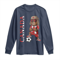 Proud Canada Soccer Beaver Long Sleeve Shirt Funny Football Fan Gift