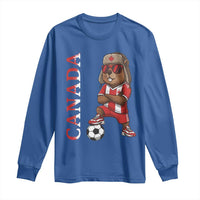 Proud Canada Soccer Beaver Long Sleeve Shirt Funny Football Fan Gift