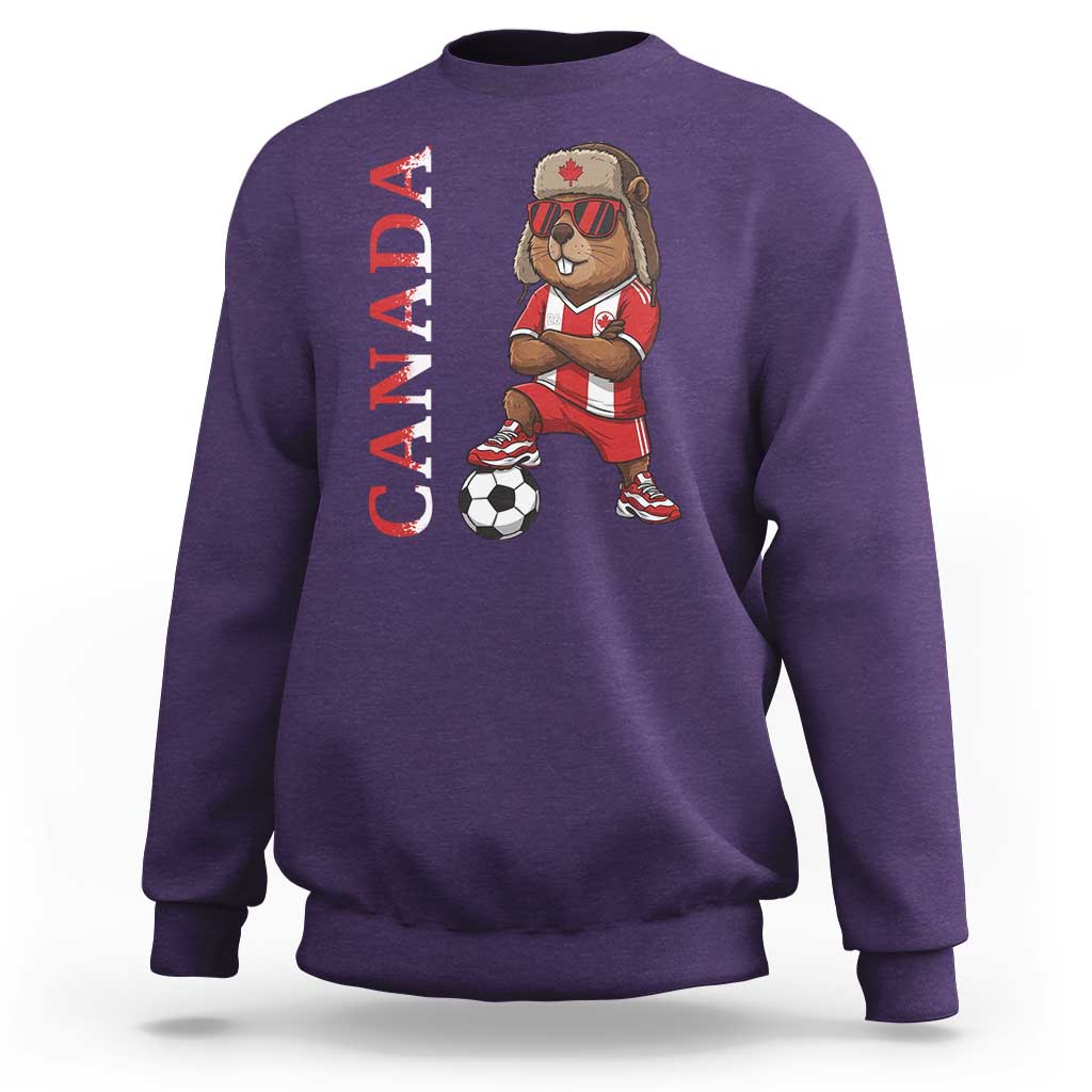 Proud Canada Soccer Beaver Sweatshirt Funny Football Fan Gift