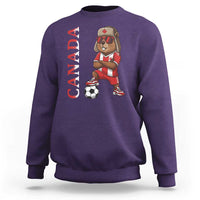 Proud Canada Soccer Beaver Sweatshirt Funny Football Fan Gift