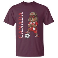 Proud Canada Soccer Beaver T Shirt Funny Football Fan Gift