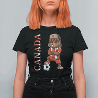 Proud Canada Soccer Beaver T Shirt For Women Funny Football Fan Gift