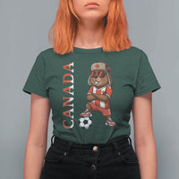 Proud Canada Soccer Beaver T Shirt For Women Funny Football Fan Gift