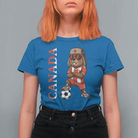 Proud Canada Soccer Beaver T Shirt For Women Funny Football Fan Gift