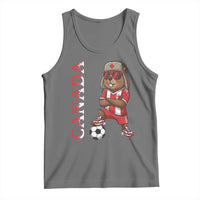 Proud Canada Soccer Beaver Tank Top Funny Football Fan Gift