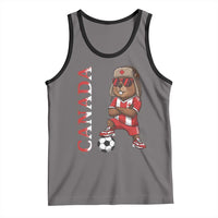 Proud Canada Soccer Beaver Tank Top Funny Football Fan Gift