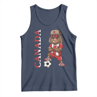 Proud Canada Soccer Beaver Tank Top Funny Football Fan Gift