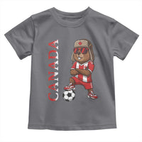 Proud Canada Soccer Beaver Toddler T Shirt Funny Football Fan Gift