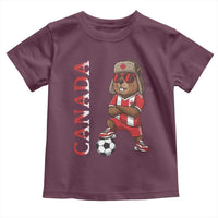 Proud Canada Soccer Beaver Toddler T Shirt Funny Football Fan Gift