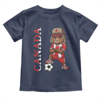 Proud Canada Soccer Beaver Toddler T Shirt Funny Football Fan Gift
