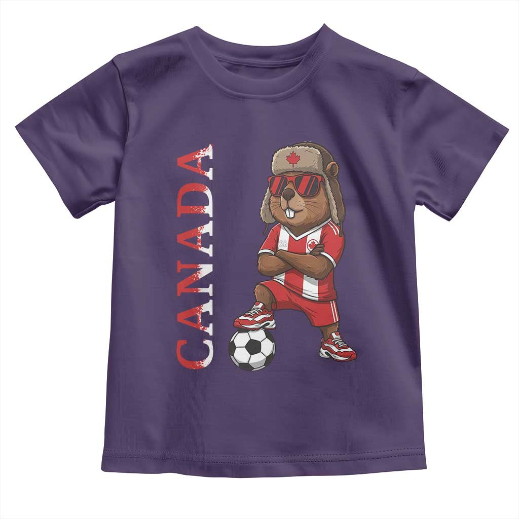 Proud Canada Soccer Beaver Toddler T Shirt Funny Football Fan Gift