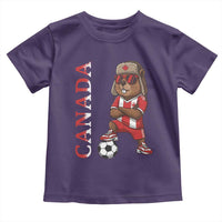 Proud Canada Soccer Beaver Toddler T Shirt Funny Football Fan Gift