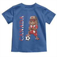 Proud Canada Soccer Beaver Toddler T Shirt Funny Football Fan Gift