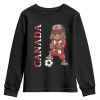 Proud Canada Soccer Beaver Youth Sweatshirt Funny Football Fan Gift