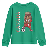 Proud Canada Soccer Beaver Youth Sweatshirt Funny Football Fan Gift