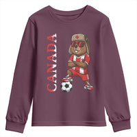 Proud Canada Soccer Beaver Youth Sweatshirt Funny Football Fan Gift