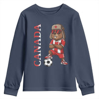 Proud Canada Soccer Beaver Youth Sweatshirt Funny Football Fan Gift