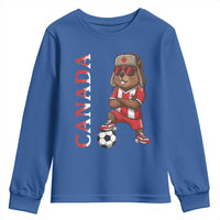 Proud Canada Soccer Beaver Youth Sweatshirt Funny Football Fan Gift