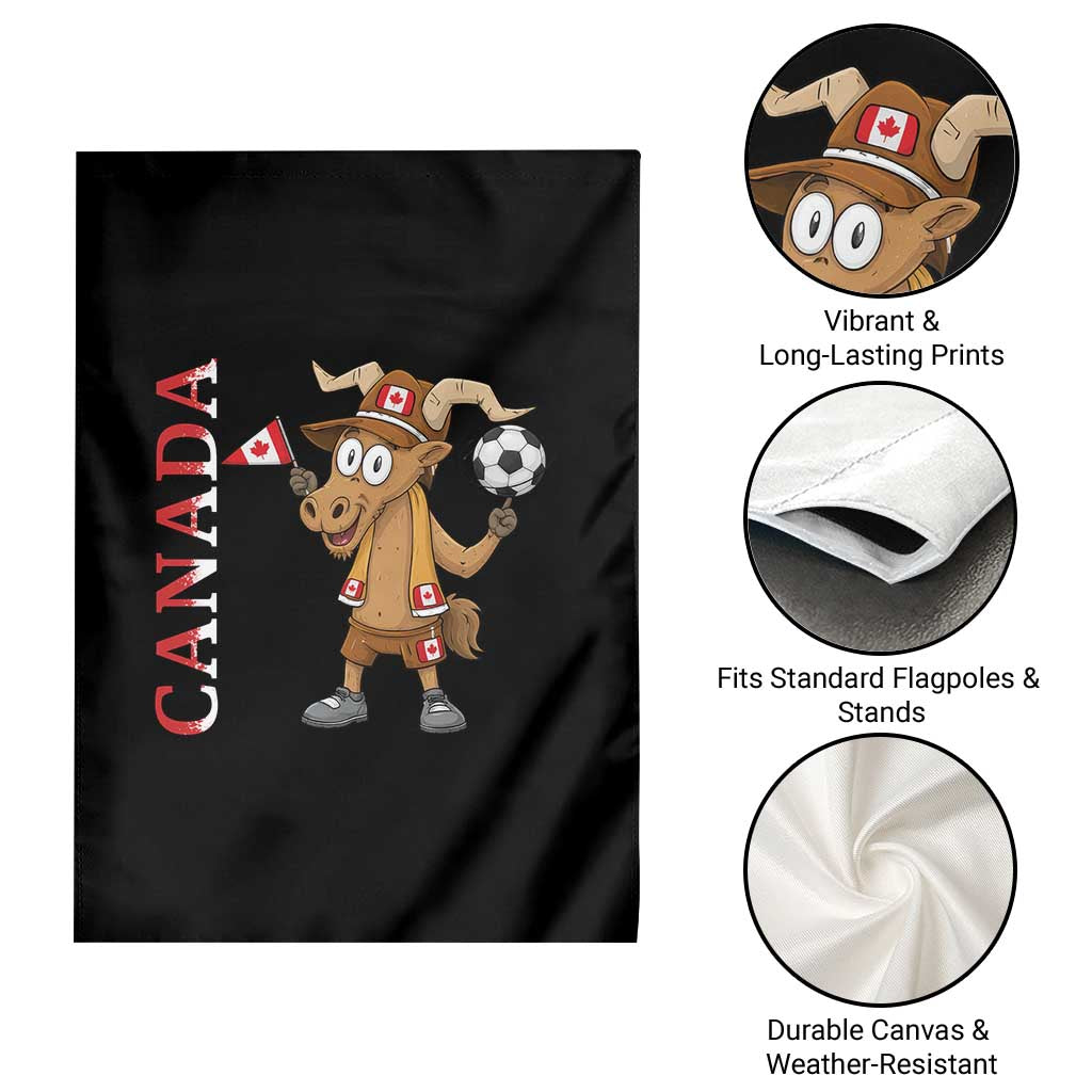 Proud Canada Soccer Moose Garden Flag Canadian Football Fan