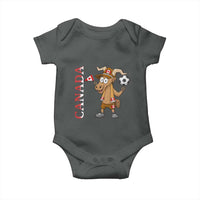 Proud Canada Soccer Moose Baby Onesie Canadian Football Fan