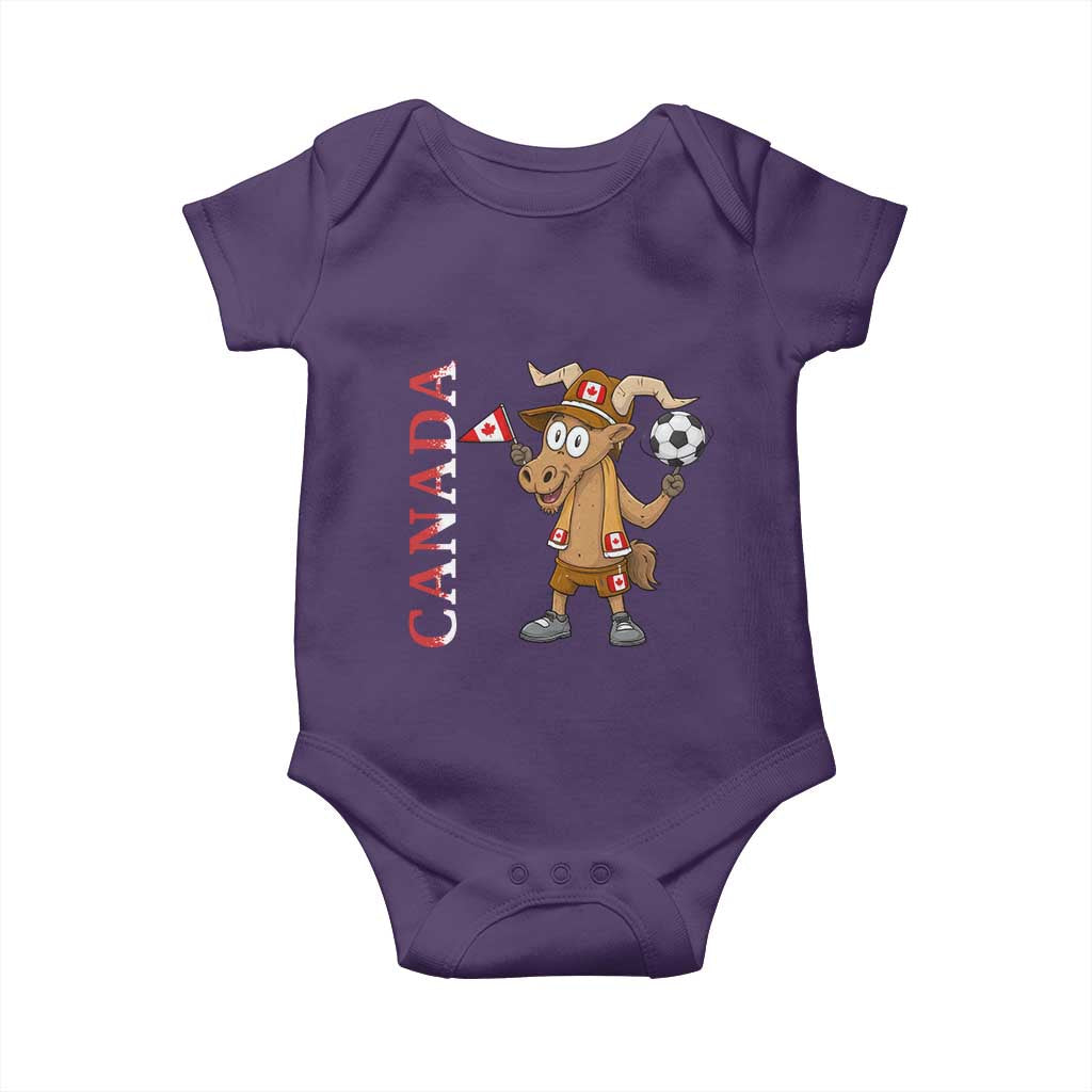 Proud Canada Soccer Moose Baby Onesie Canadian Football Fan