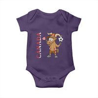 Proud Canada Soccer Moose Baby Onesie Canadian Football Fan