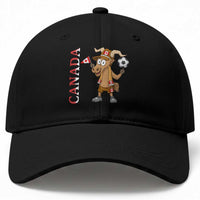 Proud Canada Soccer Moose Baseball Cap Canadian Football Fan