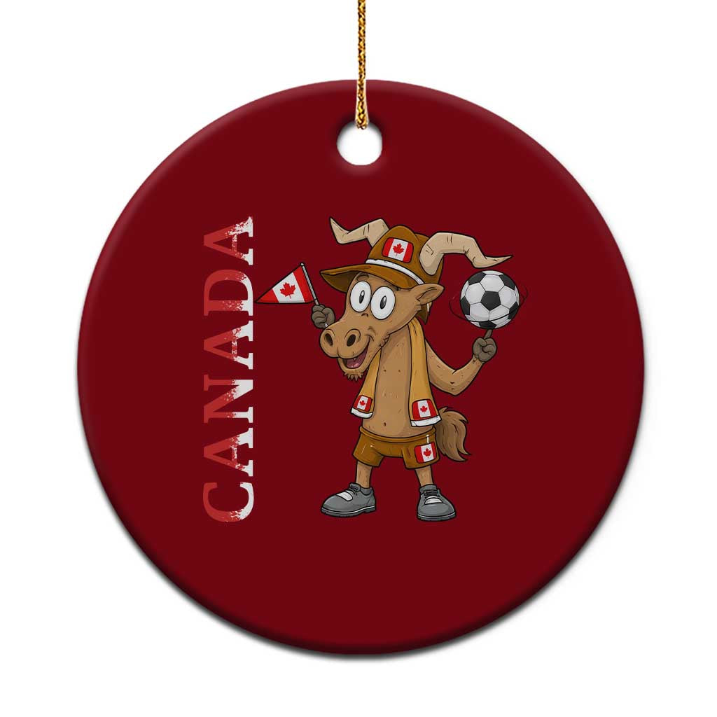 Proud Canada Soccer Moose Ceramic Ornament Canadian Football Fan
